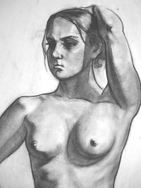 Fragment,, charcoal on paper, 2012