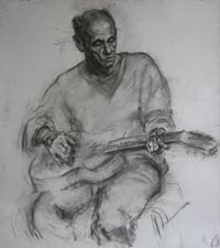 Male Portrait , 80x90 sm, charcoal on paper, 2010