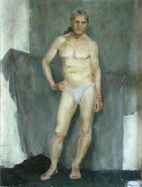 Male Figure 45x60 sm, oil on canvas, 2006