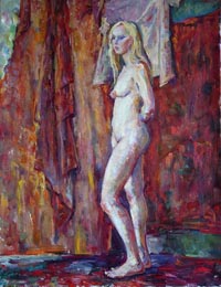 Female Figure 70x92 sm, oil on canvas, 2011