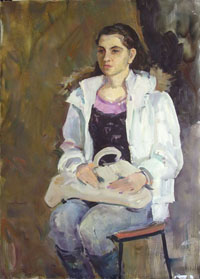 Female Portrait, 70x100 sm, oil on canvas, 2010