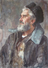 Male Portrait, 70x50 sm, oil on canvas, 2007